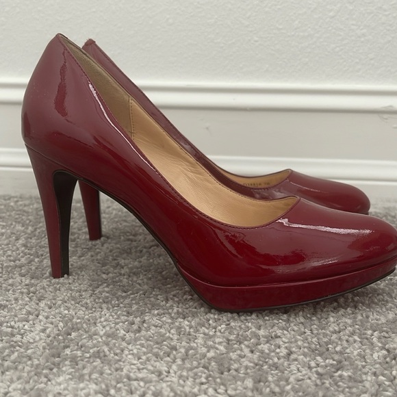 Cole Haan Nike Air Red Patent Leather Closed Toe Pump Shoes Women’s Size 7B - Picture 3 of 11